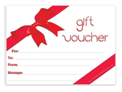 Printable Gift Voucher Template Free&nbsp;Download